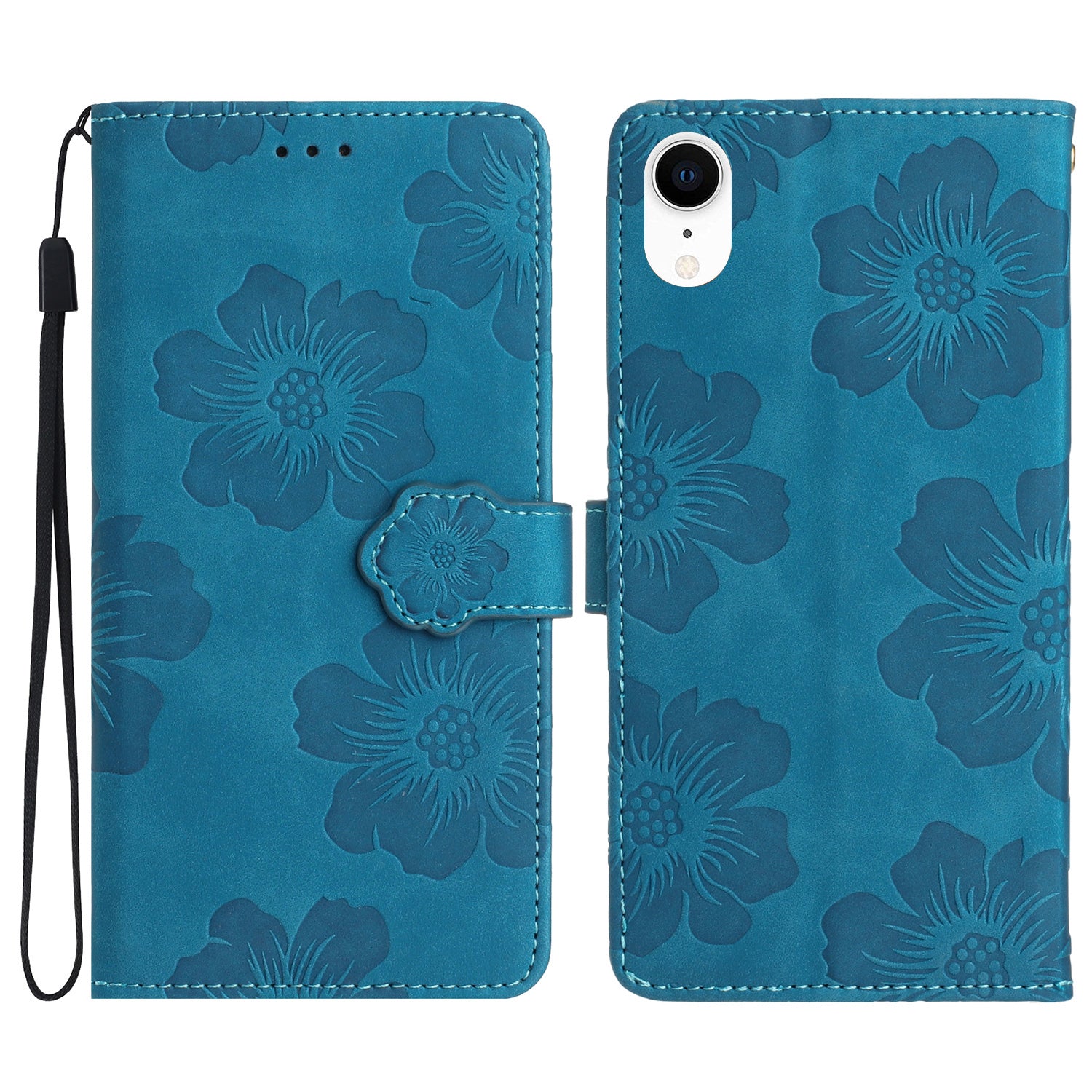 For iPhone XR 6.1 inch Flowers Pattern Anti-drop Phone Case PU Leather Stand Wallet Cover For iPhone XR 6.1 inch Flowers Pattern Anti-drop Phone Case PU Leather Stand Wallet Cover